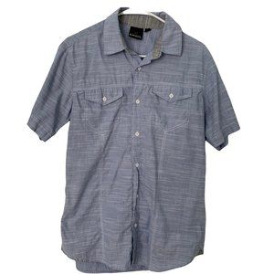 Burnside Blue Shortsleeve Button up Shirt Size M